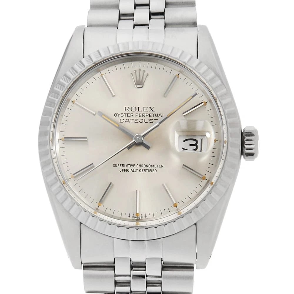 ROLEX DATEJUST SILVER STAINLESS STEEL WATCH: ROLEx Datejust Silver Stainless Steel Watch Brand: ROLEx Type/Style: Wrist watch Material: Band Material Stainless Steel, Case Material Stainless Steel Color: Dial Color Silver Size: Case:W36mm