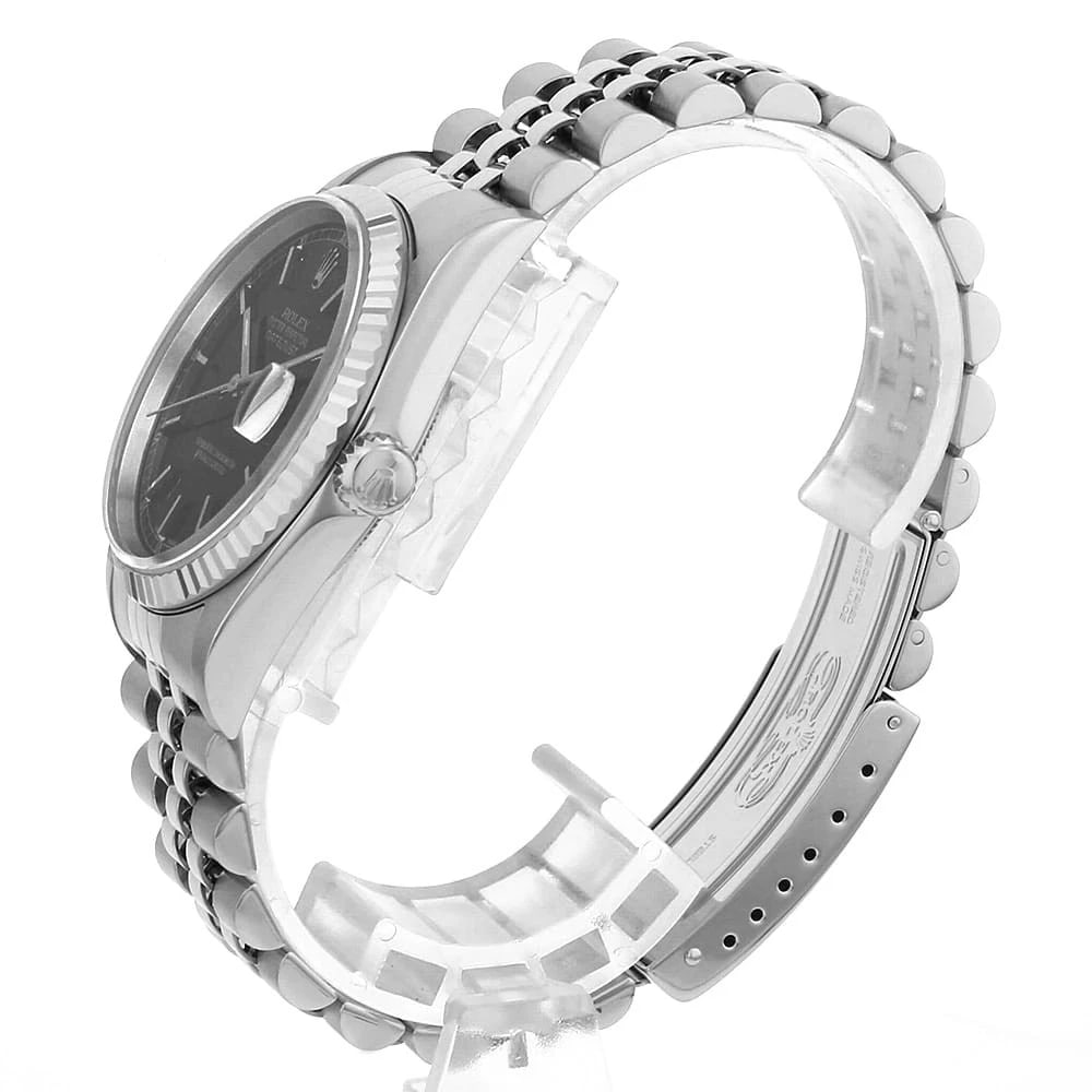 ROLEX DATEJUST BLACK WATCH - 2