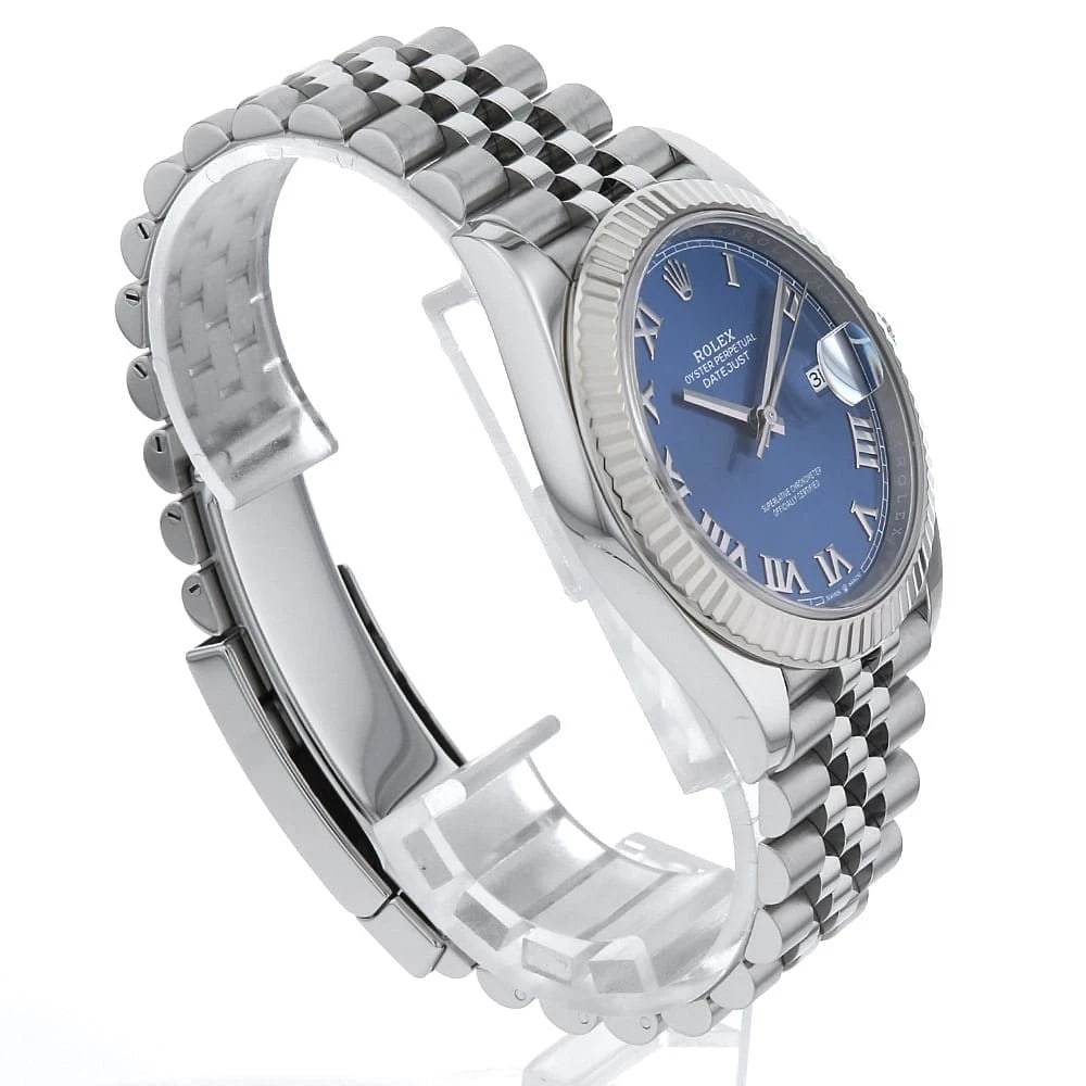ROLEX DATEJUST BLUE WATCH - 3