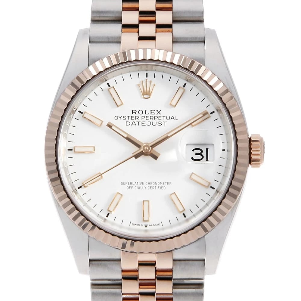 ROLEX DATEJUST WHITE WATCH: ROLEx DATEJUST white Watch Brand: ROLEx Type/Style: Wrist watch Material: Band Material Stainless Steel/Everose Gold, Case Material Stainless Steel/Everose Gold Color: Dial Color White Size: