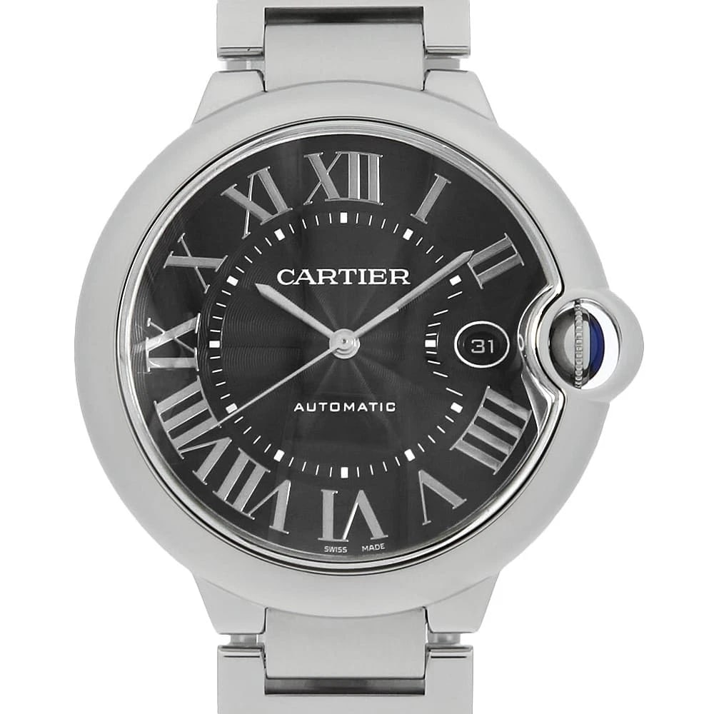 CARTIER BARON BLUE STAINLESS STEEL WATCH (1 of 3)
