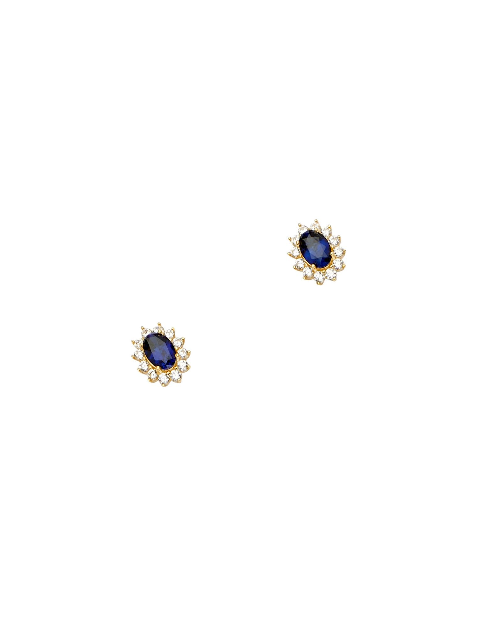14KY BLUE CZ EARRINGS/SET - 4