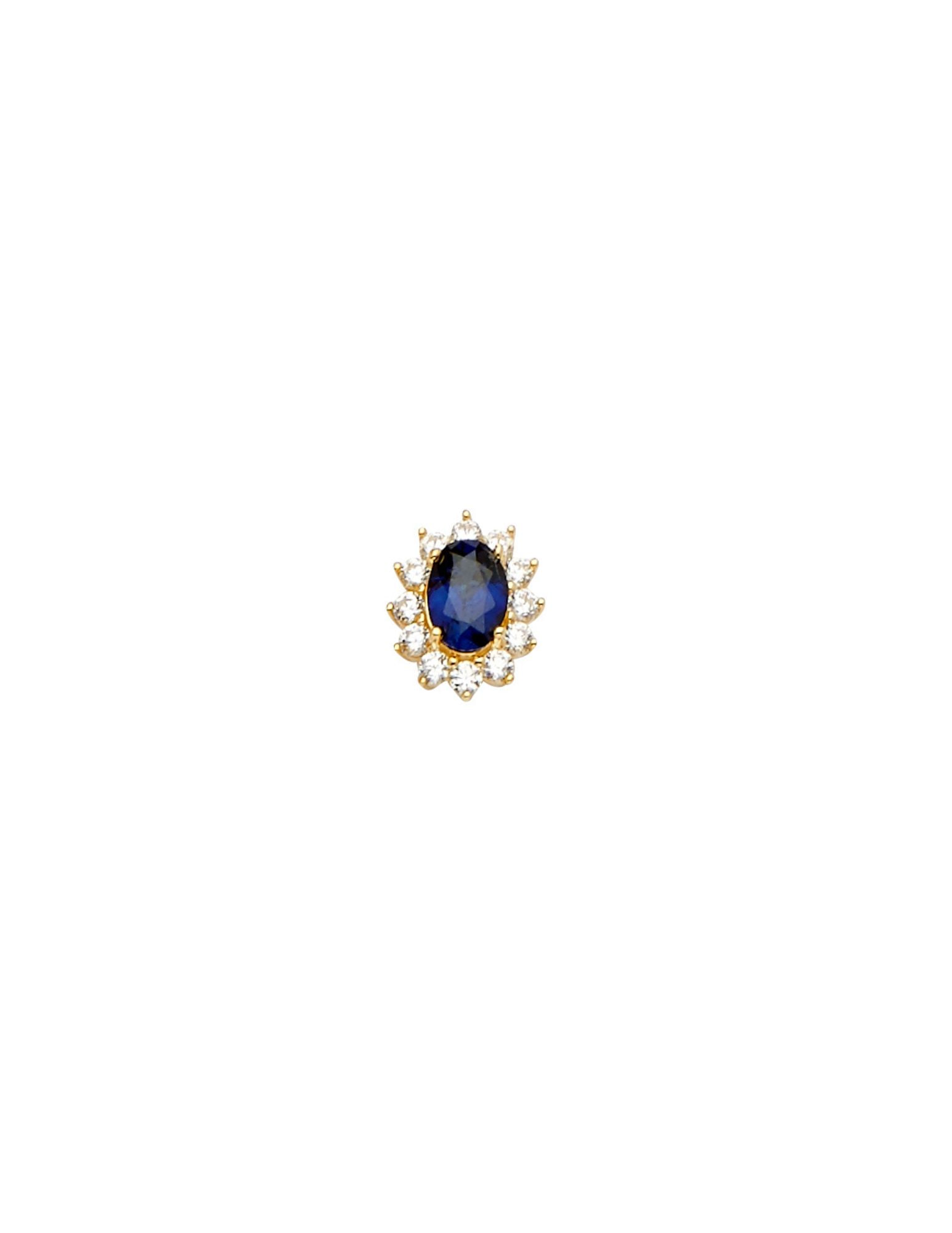14KY BLUE CZ EARRINGS/SET - 5