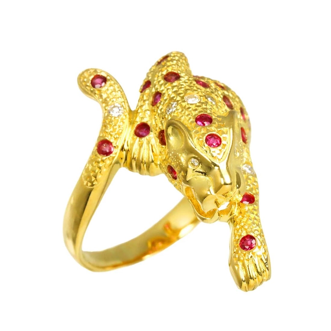 RUBY DIAMOND RING YG YELLOW GOLD 750 - 3