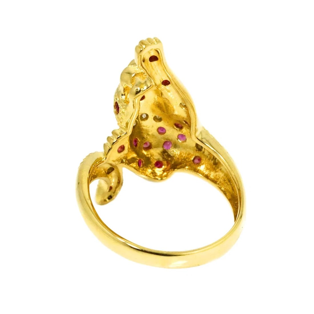 RUBY DIAMOND RING YG YELLOW GOLD 750 - 5