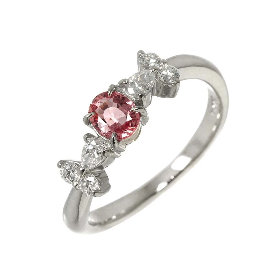 SAPPHIRE DIAMOND RING PLATINUM: Sapphire Diamond Ring Platinum Brand: Unbranded Type/Style: Ring Material: Pt900, Main Stone Sapphire Color: Platinum Size: 5.75-6(US) Accessories: None Accessories Notice: When purchasing