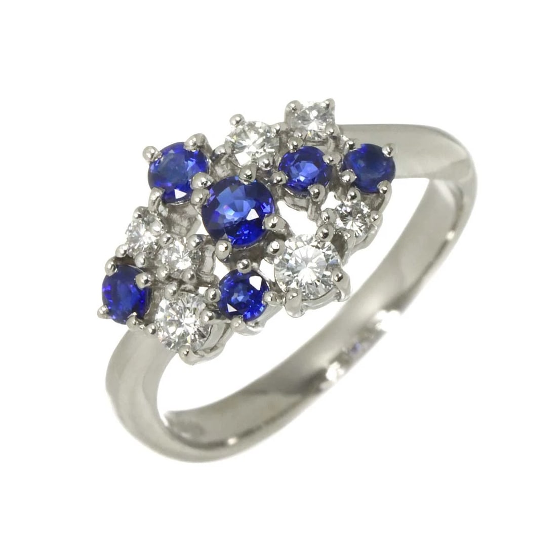 TASAKI SAPPHIRE DIAMOND RING PLATINUM: TASAKI Sapphire Diamond Ring Platinum Brand: TASAKI Type/Style: Ring Material: Pt900, Main Stone Sapphire Color: Platinum Size: 6.5-6.75(US) Accessories: None Accessories Notice: When purchasing