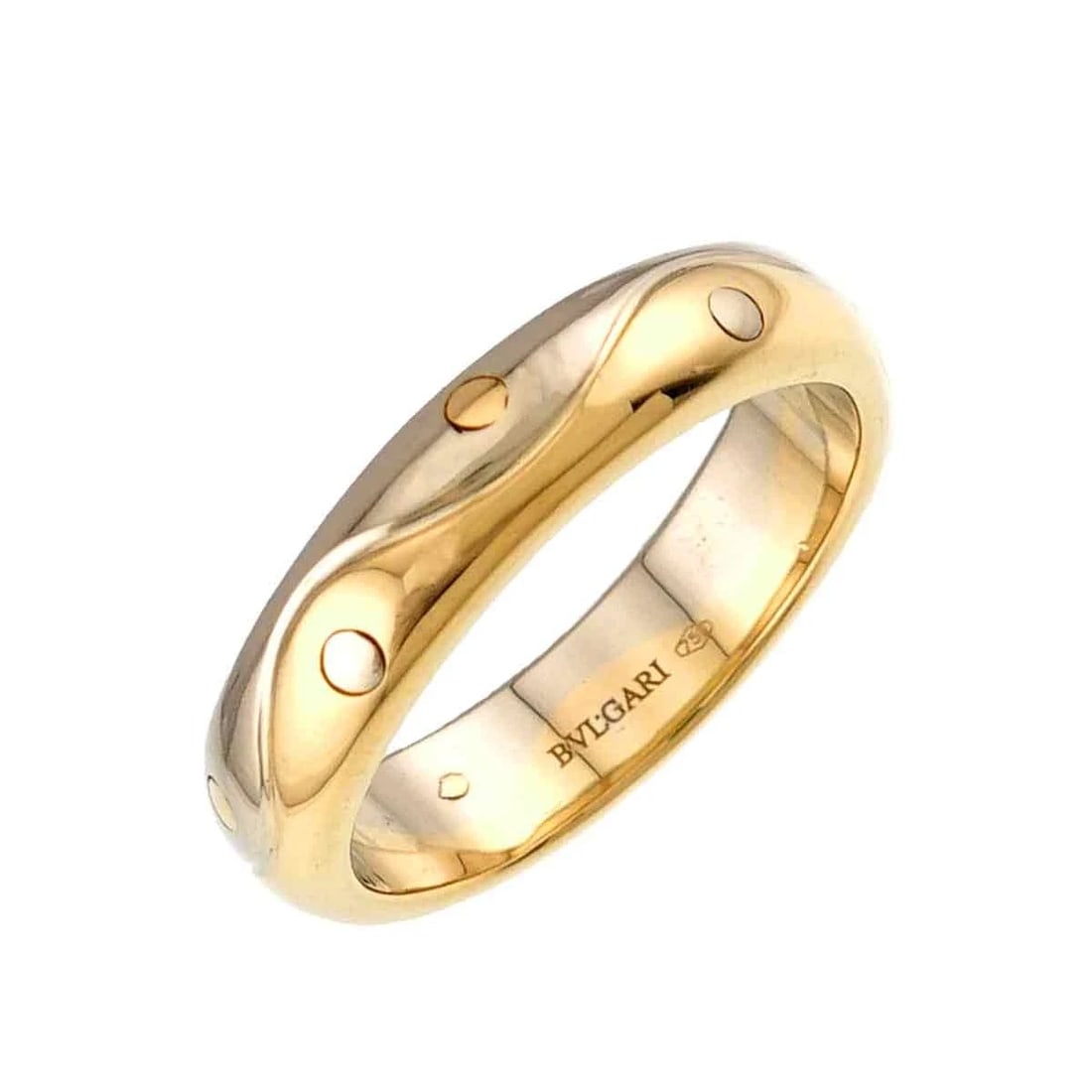 BVLGARI ONDA RING YELLOW WHITE GOLD 750: BVLGARI Onda Ring Yellow White Gold 750 Brand: BVLGARI Type/Style: Ring Material: 750 Yellow,White Gold, Color: Gold Size: 8-8.25(US) Accessories: None Accessories Notice: When purchasing