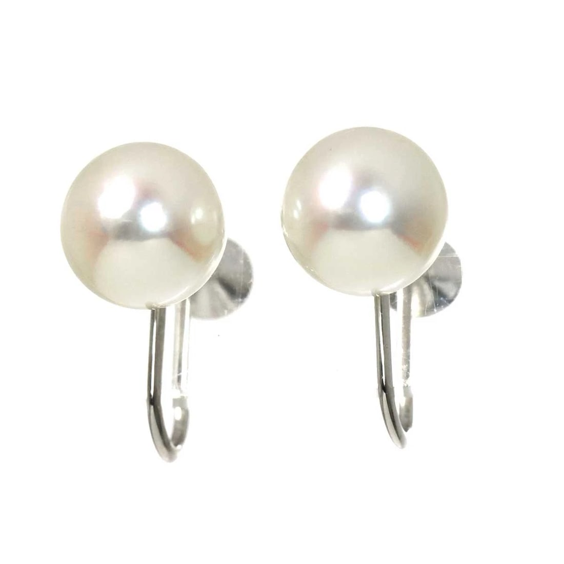 MIKIMOTO AKOYA PEARL EARRINGS: MIKIMOTO Akoya Pearl Earrings Brand: MIKIMOTO Type/Style: Earrings Material: 750 White Gold, Color: White Gold Size: W8 x H14.7mm Accessories: None Accessories Notice: When purchasing pre-