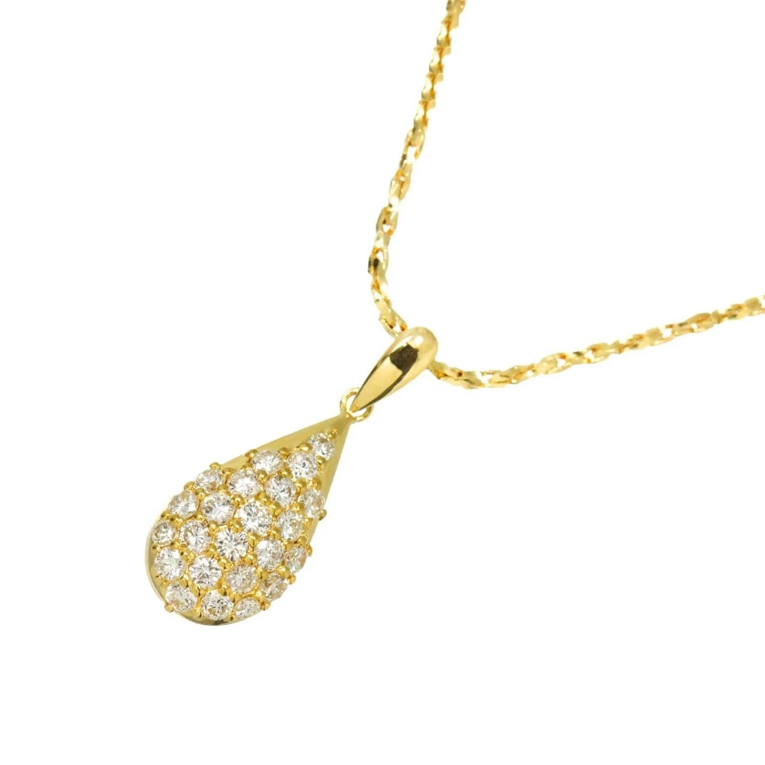 SEIKO DIAMOND NECKLACE: SEIKO Diamond Necklace Brand: SEIKO Type/Style: Necklace Material: 750 Yellow Gold, Color: Yellow Gold Size: internal circumference of the chain:15.7inch - 14.2inch Top Charm(max):W 8.4x H 22.7mm