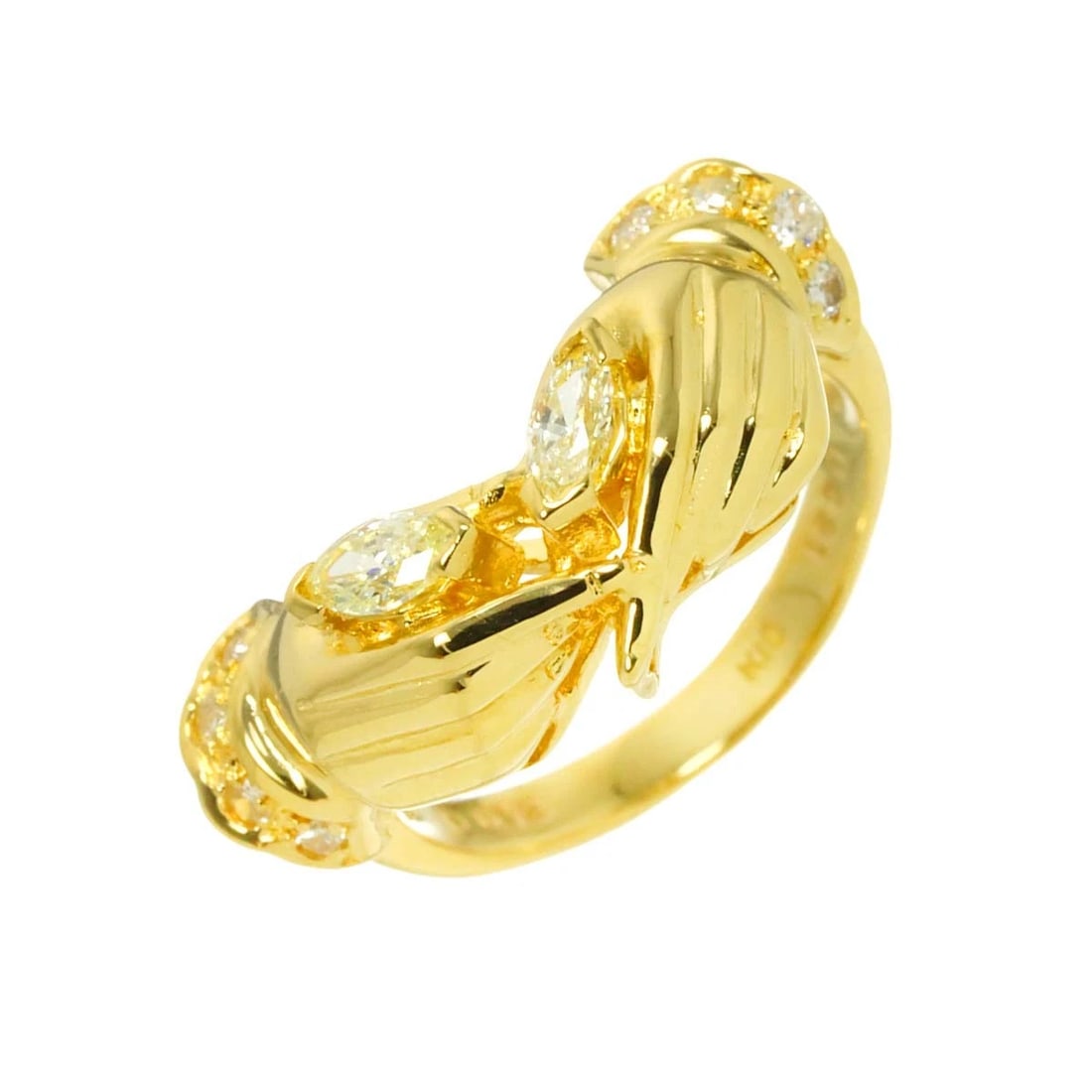 DIAMOND RING YELLOW GOLD 750: Diamond Ring Yellow Gold 750 Brand: Unbranded Type/Style: Ring Material: 750 Yellow Gold, Main Stone Natural Color: Yellow Gold Size: 4.5-4.75(US) Accessories: None Accessories Notice: When