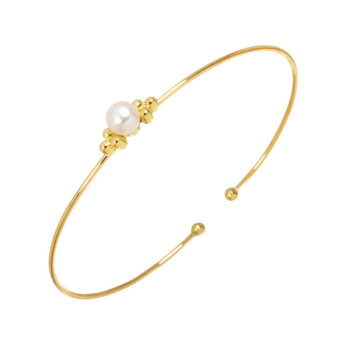 MIKIMOTO AKOYA PEARL BRACELET YG 750: MIKIMOTO Akoya Pearl Bracelet YG 750 Brand: MIKIMOTO Type/Style: Bracelet Material: 750 Yellow Gold, Color: Gold Size: Inner circumference 6.7inch Width:(max.) 6.3mm Accessories: None Acce