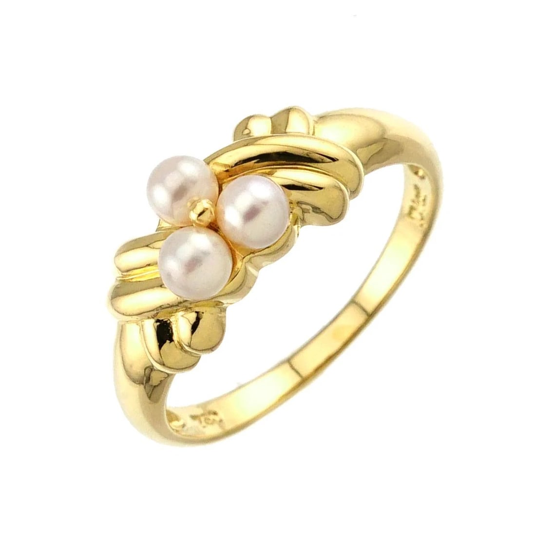 DIOR PEARL DIAMOND RING YG 750: Dior Pearl Diamond Ring YG 750 Brand: Dior Type/Style: Ring Material: 750 Yellow Gold, Color: Yellow Gold Size: 4.75-5(US) Accessories: None Accessories Notice: When purchasing pre-owned g