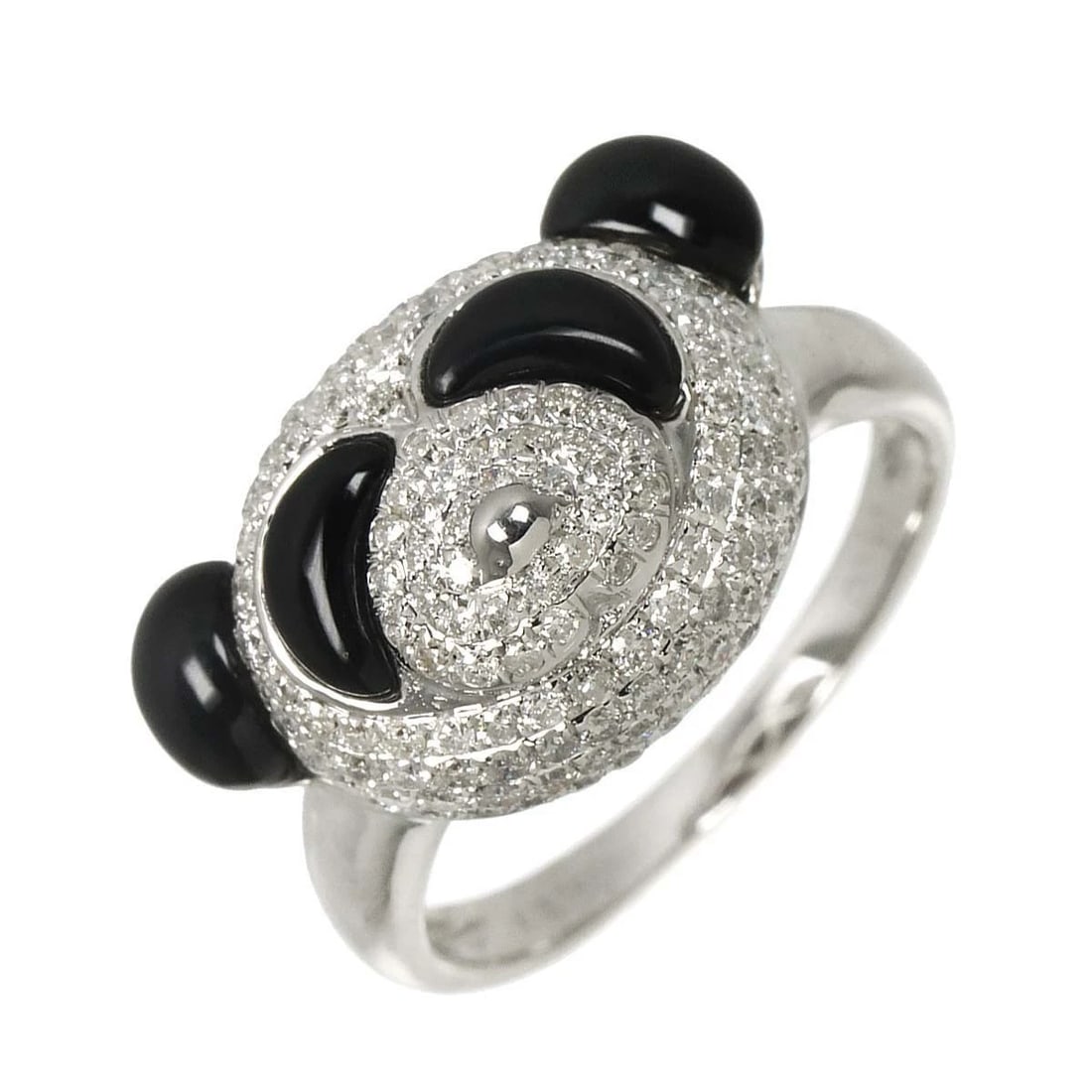 DIAMOND ONYX RING WHITE GOLD: Diamond Onyx Ring White Gold Brand: Unbranded Type/Style: Ring Material: 750 White Gold, Color: White Gold Size: 6.25-6.5(US) Accessories: None Accessories Notice: When purchasing pre-owned goods,