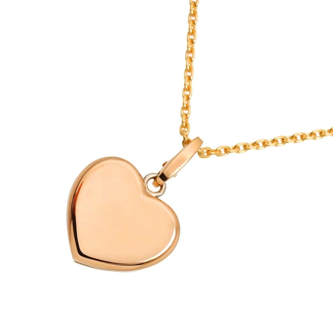 CARTIER DOUBLE HEART NECKLACE PG WG 750: Cartier Double Heart Necklace PG WG 750 Brand: Cartier Type/Style: Necklace Material: 750 Pink White Gold, Color: Gold Size: internal circumference of the chain:16.1inch Top Charm(max):W 18.8 x