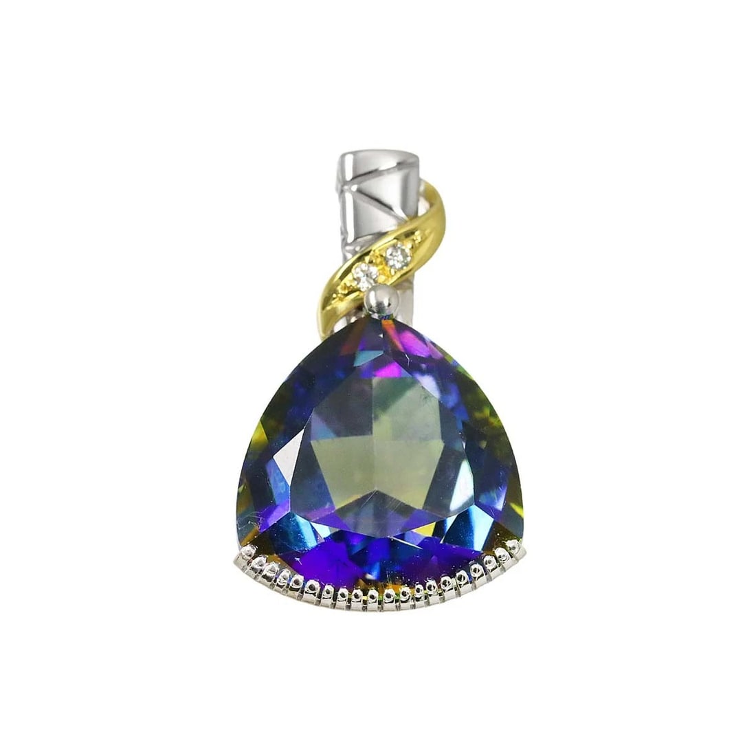 NEZU ARATA TOPAZ DIAMOND PENDANT TOP: Nezu Arata Topaz Diamond Pendant Top Brand: Nezu Arata Type/Style: Pendant Material: 750 White Yellow Gold, Color: White Gold Size: W14 x H23.6mm Thickness:10.2mm bail:(inside dimension)4 x 6mm