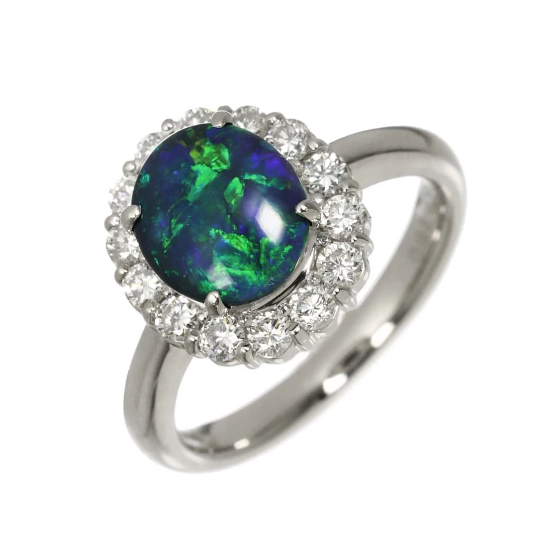 OPAL 0.94CT DIAMOND RING PT: Opal 0.94ct Diamond Ring Pt Brand: Unbranded Type/Style: Ring Material: Pt900, Color: Platinum Size: 5.25(US) Accessories: None Accessories Notice: When purchasing pre-owned goods, please refer to