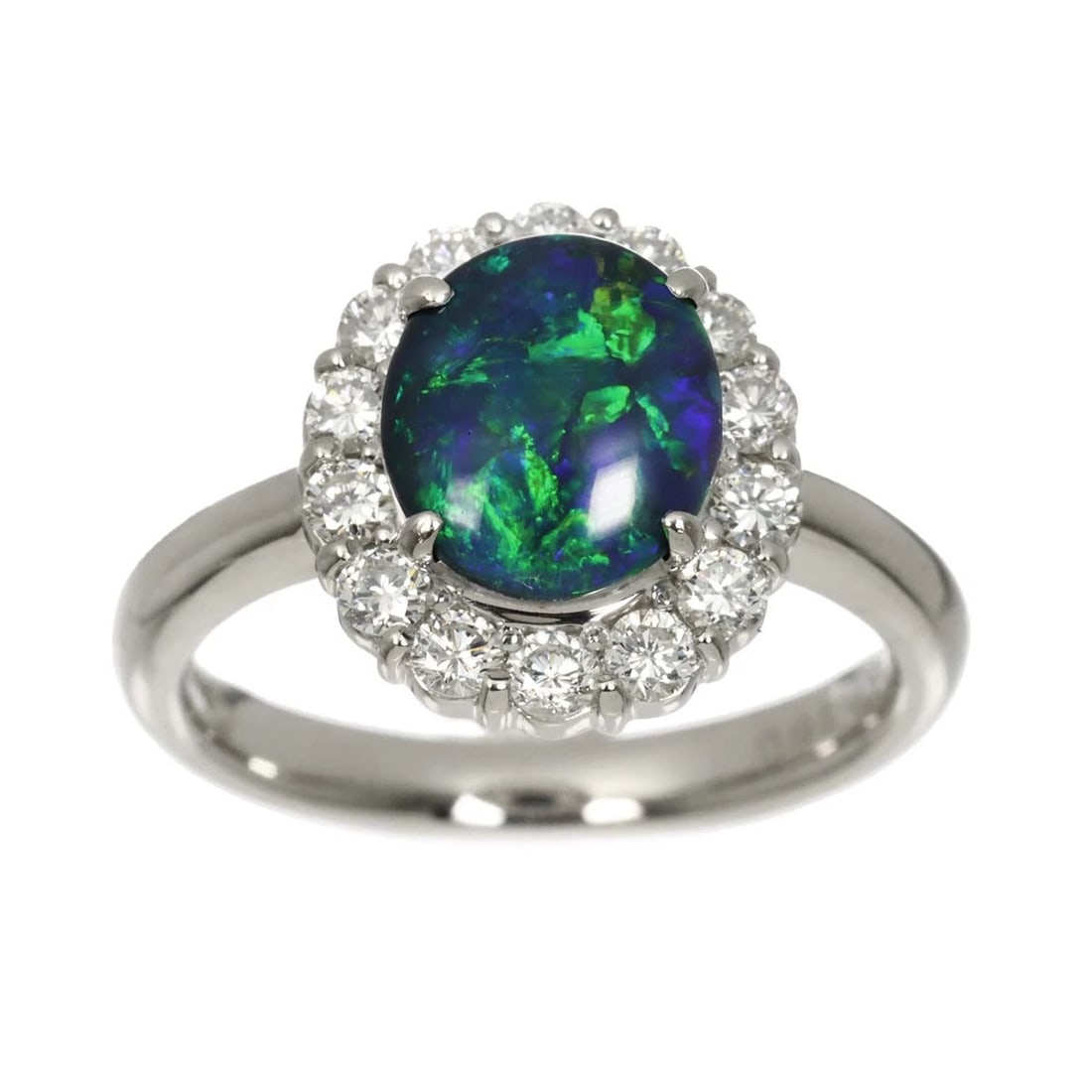 OPAL 0.94CT DIAMOND RING PT - 2
