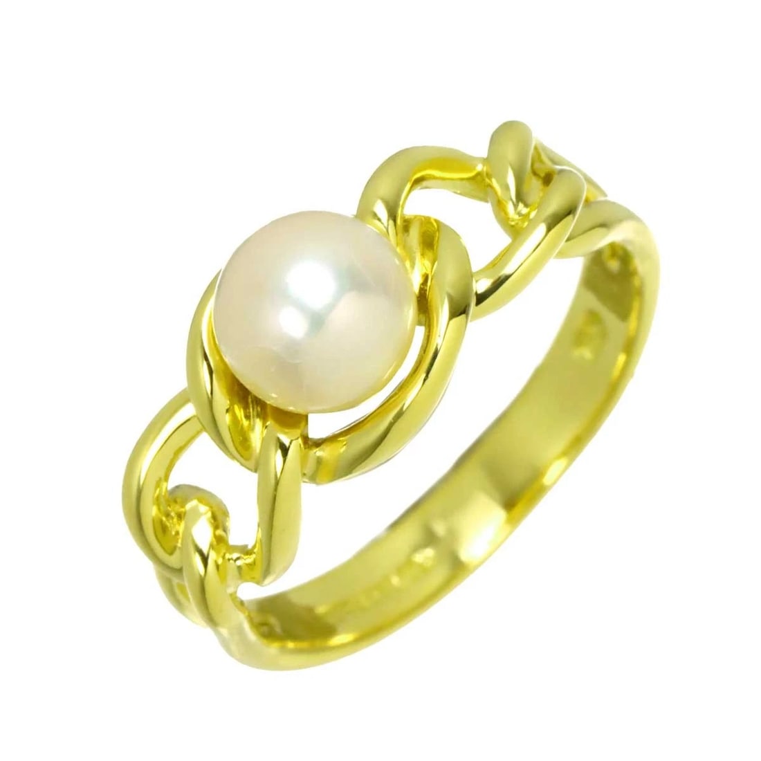TIFFANY CO. AKOYA PEARL RING YG 750: TIFFANY Co. Akoya Pearl Ring YG 750 Brand: TIFFANY Co. Type/Style: Ring Material: 750 Yellow Gold, Color: Yellow Gold Size: 5.5-5.75(US) Accessories: None Accessories Notice: When purchasing