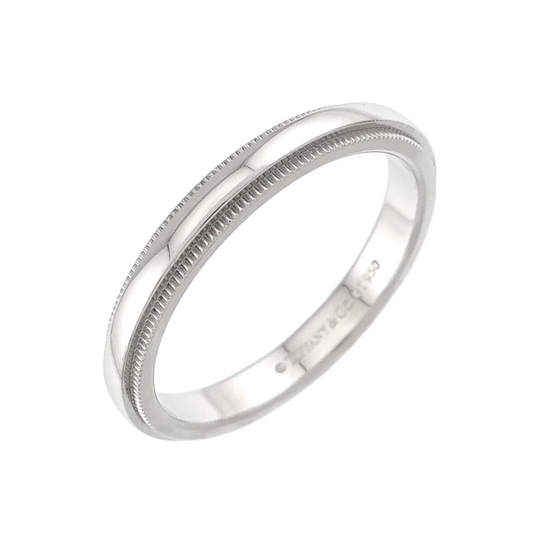 TIFFANY CO. MILGRAIN RING PLATINUM: TIFFANY Co. Milgrain Ring Platinum Brand: TIFFANY Co. Type/Style: Ring Material: PT950, Color: Platinum Size: 8-8.25(US) Accessories: None Accessories Notice: When purchasing pre-owned goo