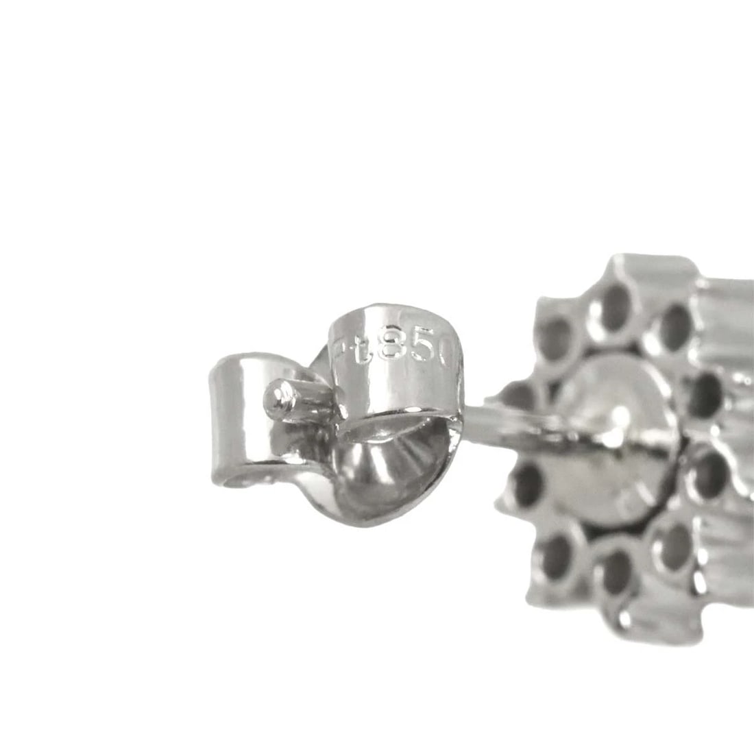 RUBY DIAMOND EARRINGS PIERCED PT - 4