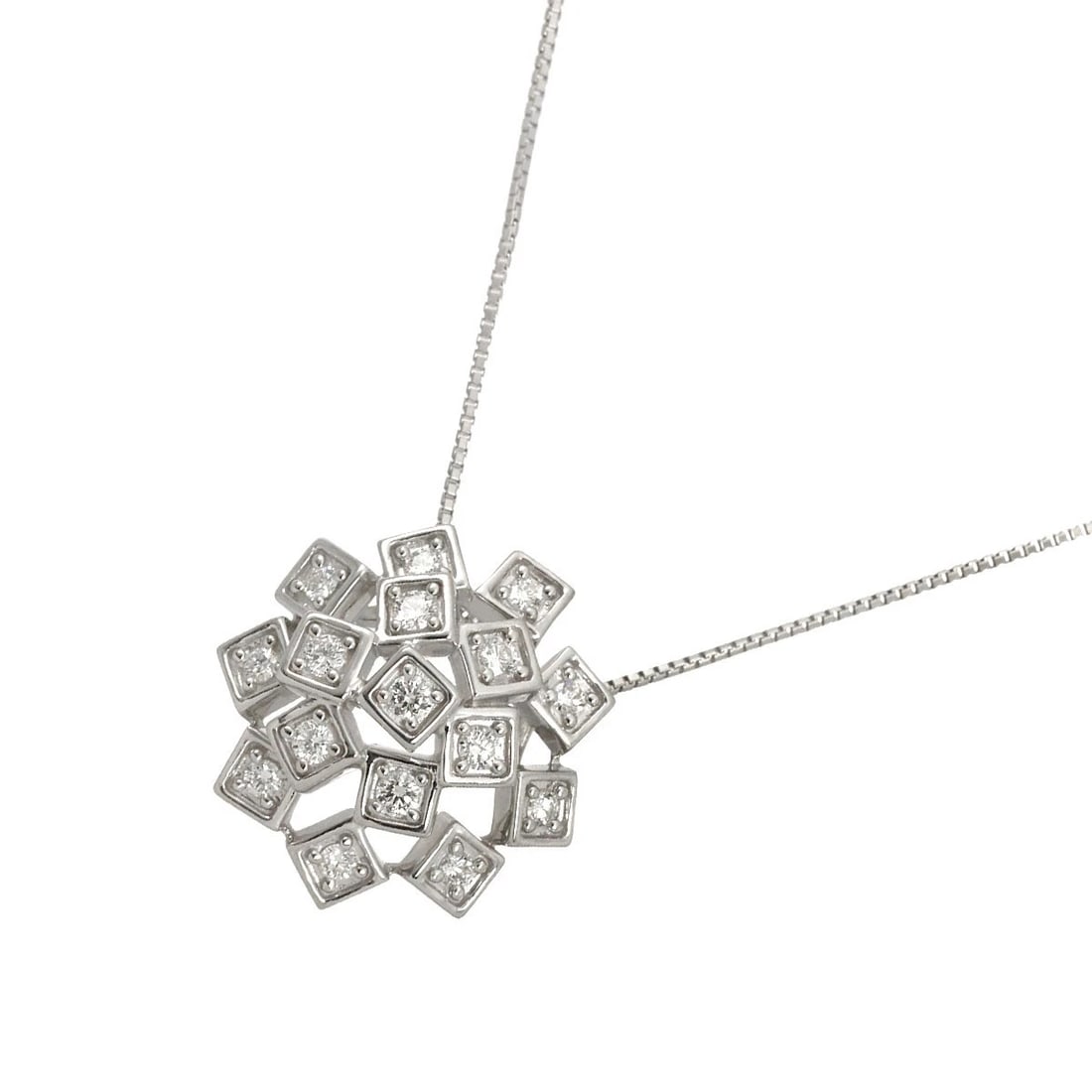 TASAKI DIAMOND NECKLACE WHITE GOLD 750: TASAKI Diamond Necklace White Gold 750 Brand: TASAKI Type/Style: Necklace Material: 750 White Gold, Main Stone Natural Color: White Gold Size: internal circumference of the chain:17.7inch(Adjustable)