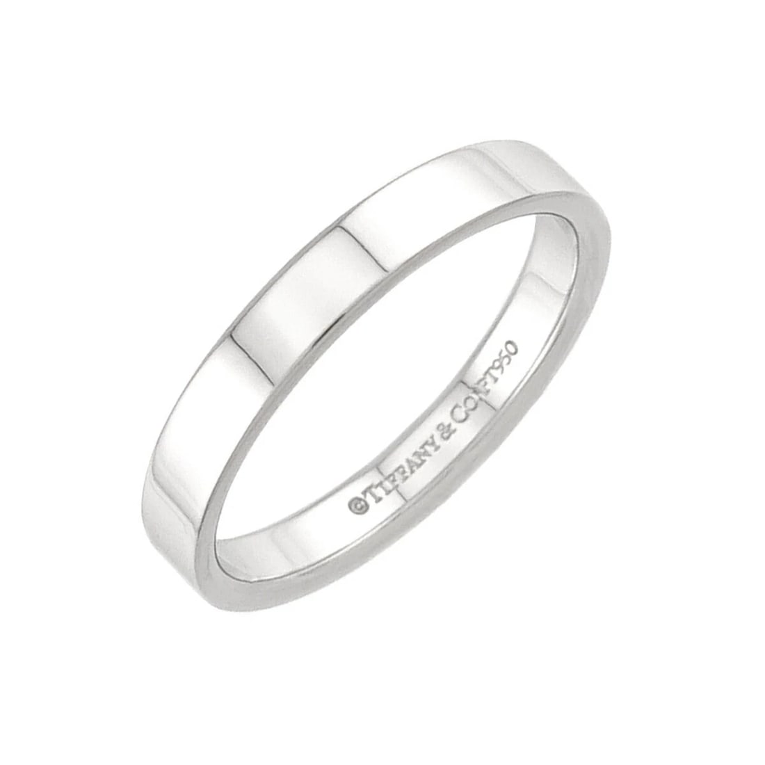 TIFFANY CO. BAND RING PLATINUM: TIFFANY Co. Band Ring Platinum Brand: TIFFANY Co. Type/Style: Ring Material: PT950, Color: Platinum Size: 6.75(US) Accessories: None Accessories Notice: When purchasing pre-owned goods, please refer