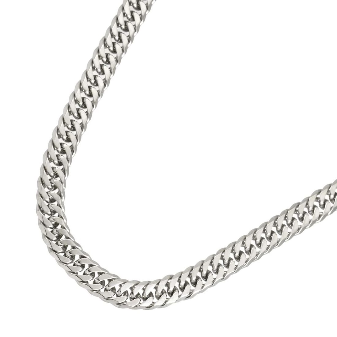 KIHEI CHAIN NECKLACE PT850: Kihei chain Necklace Pt850 Brand: Unbranded Type/Style: Necklace Material: Pt850, Color: Platinum Size: Inner circumference:19.7inch Width:(max.) 5.7mm Accessories: None Accessories Notice: When