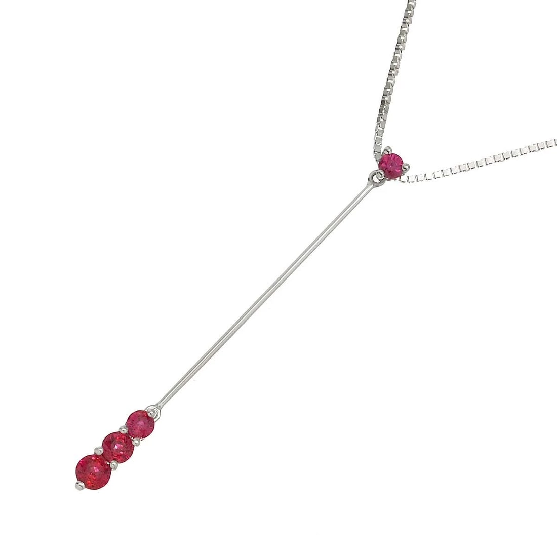 DAMIANI RUBY DIAMOND NECKLACE: DAMIANI Ruby Diamond Necklace Brand: DAMIANI Type/Style: Necklace Material: 750 White Gold, Main Stone Ruby Color: White Gold Size: internal circumference of the chain:19.7inch to 16.1inch Top Charm:W