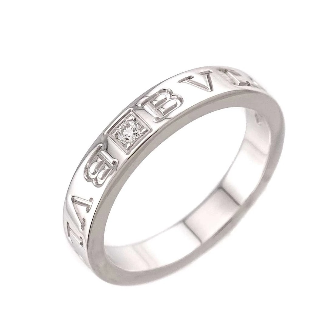 BVLGARI B-ZERO1 DIAMOND RING WG 750: BVLGARI B-ZERO1 Diamond Ring WG 750 Brand: BVLGARI Type/Style: Ring Material: 750 White Gold, Main Stone Natural Color: White Gold Size: 8.25(US) Accessories: None Accessories Notice: When purchasing