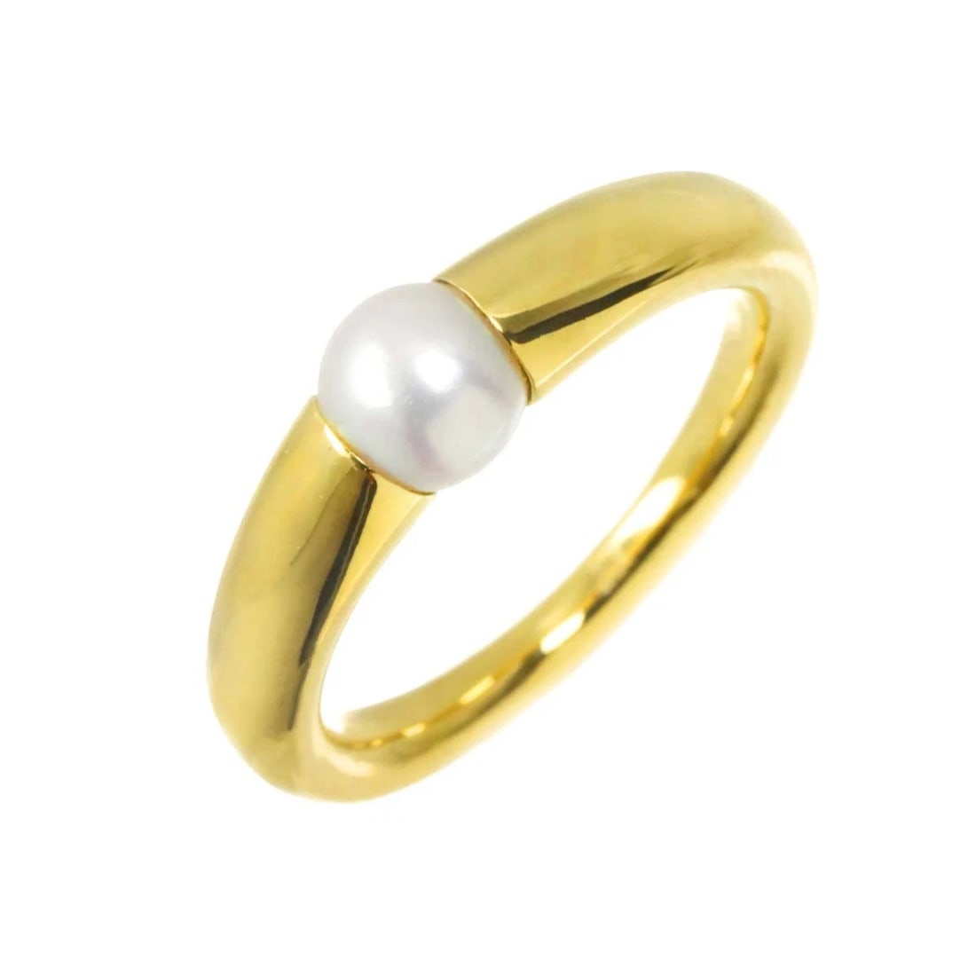 MIKIMOTO AKOYA PEARL RING YG 750: MIKIMOTO Akoya Pearl Ring YG 750 Brand: MIKIMOTO Type/Style: Ring Material: 750 Yellow Gold, Color: Yellow Gold Size: 5.75-6(US) Accessories: None Accessories Notice: When purchasing pre-o