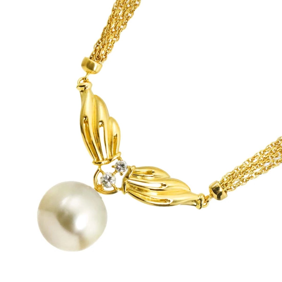 DIAMOND NECKLACE YG YELLOW GOLD 750: Diamond Necklace YG Yellow Gold 750 Brand: Unbranded Type/Style: Necklace Material: 750 Yellow Gold, Color: Yellow Gold Size: internal circumference of the chain:16.3inch Top Charm(max):W 42 x H 25.5m