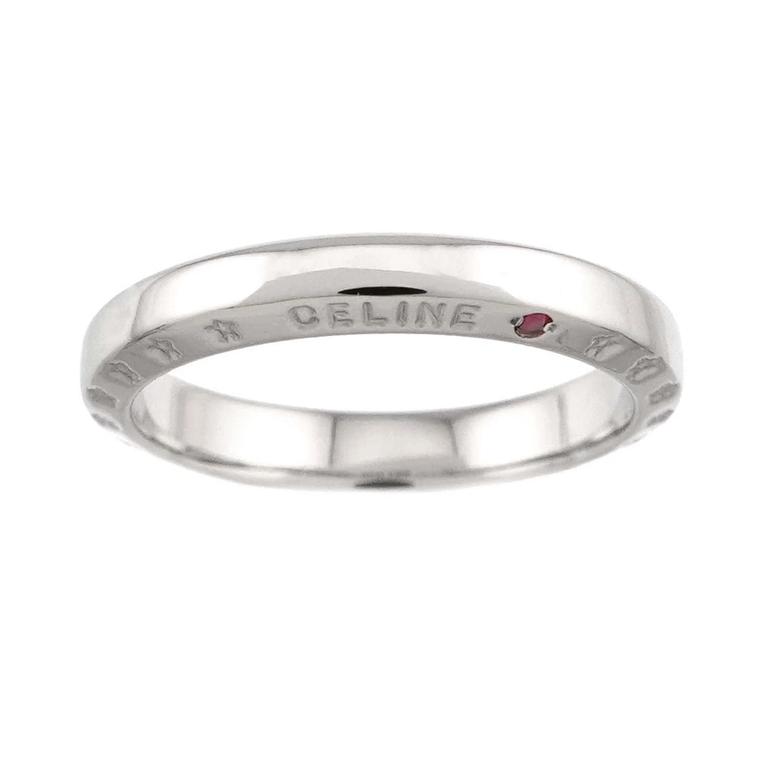CELINE RUBY RING PT PLATINUM - 2