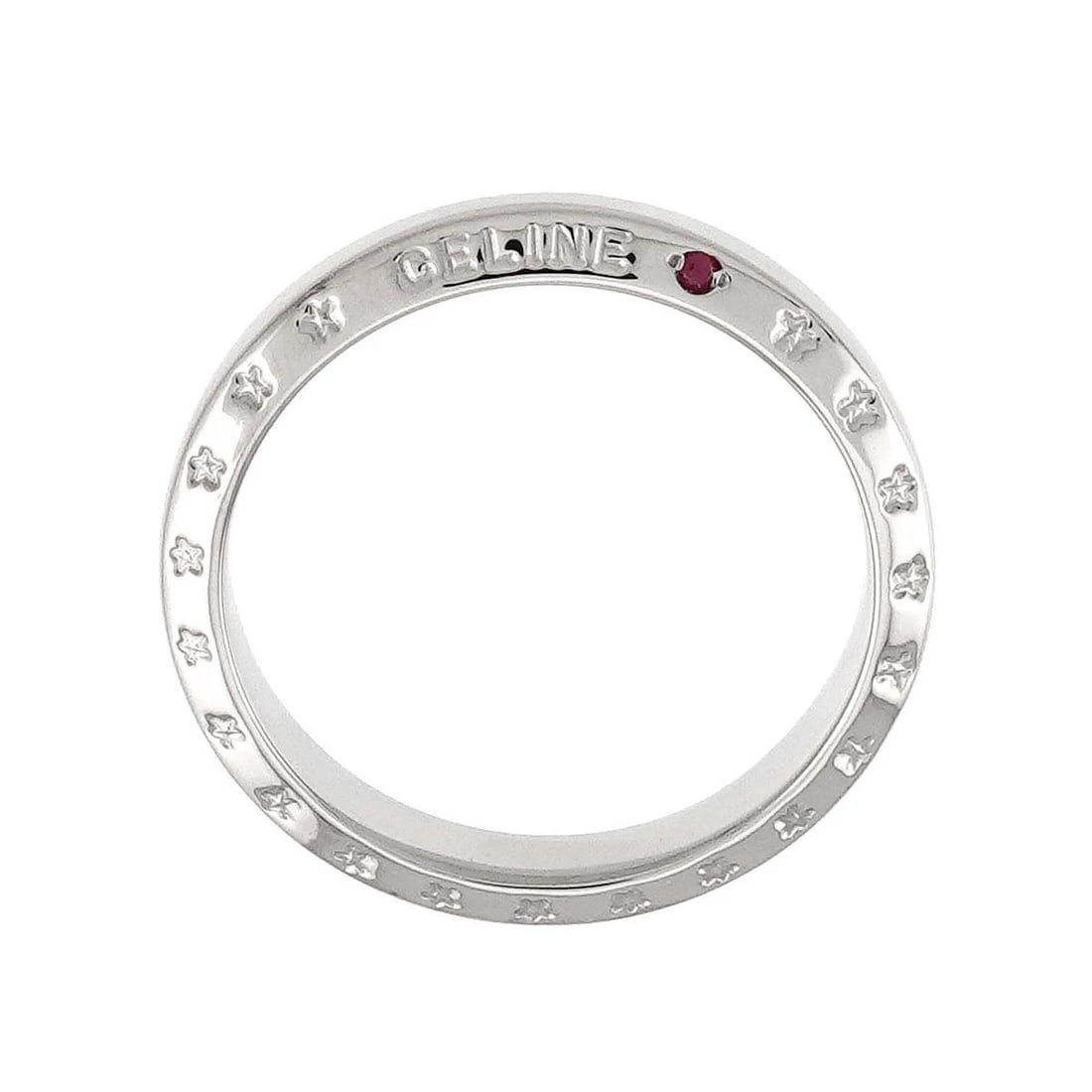 CELINE RUBY RING PT PLATINUM - 3