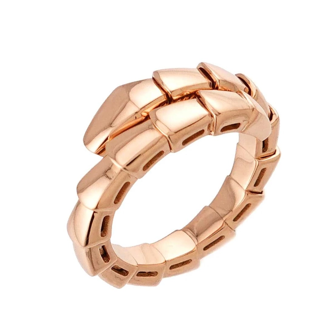 BVLGARI SERPENTI VIPER RING 18K PG 750: BVLGARI Serpenti Viper Ring 18K PG 750 Brand: BVLGARI Type/Style: Ring Material: 750 Pink Gold, Color: Pink Gold Size: 4.5(US) Accessories: None Accessories Notice: When purchasing pre-own
