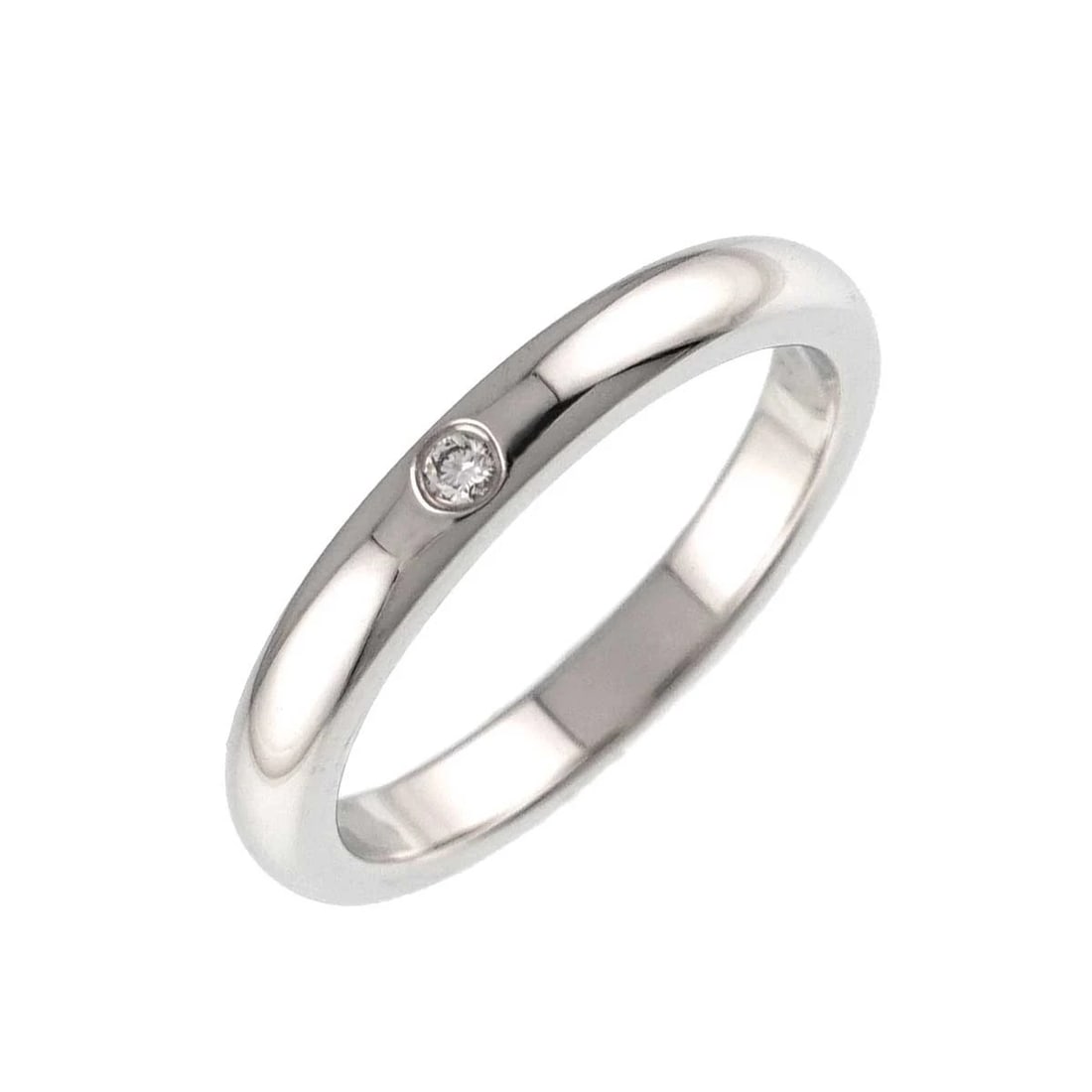 TIFFANY CO. STACKING BAND RING DIAMOND PLATINUM: TIFFANY Co. Stacking Band Ring Diamond Platinum Brand: TIFFANY Co. Type/Style: Ring Material: PT950, Main Stone Natural Color: Platinum Size: 4.75-5(US) Accessories: None Accessories Notic
