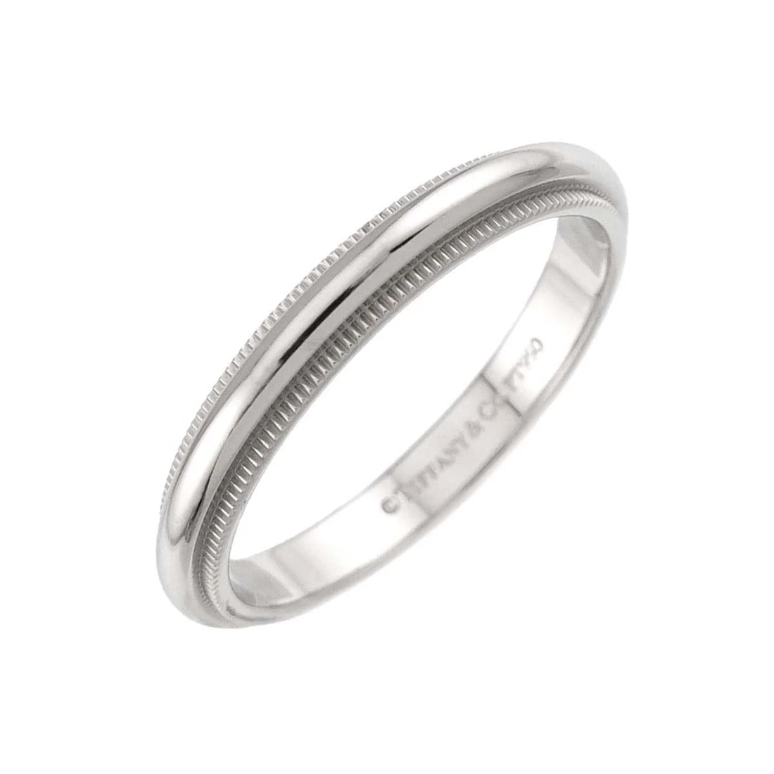 TIFFANY CO. MILGRAIN RING PLATINUM: TIFFANY CO. Milgrain Ring Platinum Brand: TIFFANY Co. Type/Style: Ring Material: Pt950, Color: Platinum Size: 7.5(US) Accessories: None Accessories Notice: When purchasing pre-owned goods,