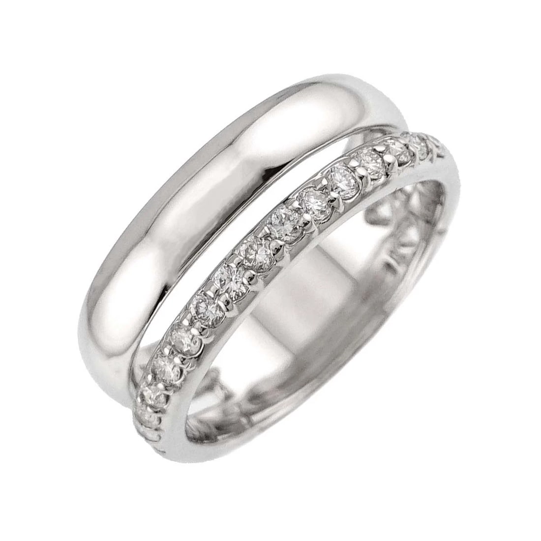 PONTE VECCHIO DIAMOND RING WG 750: Ponte Vecchio Diamond Ring WG 750 Brand: Ponte Vecchio Type/Style: Ring Material: 750 White Gold, Color: White Gold Size: 5-5.25(US) Accessories: None Accessories Notice: When purchasing pre-owned
