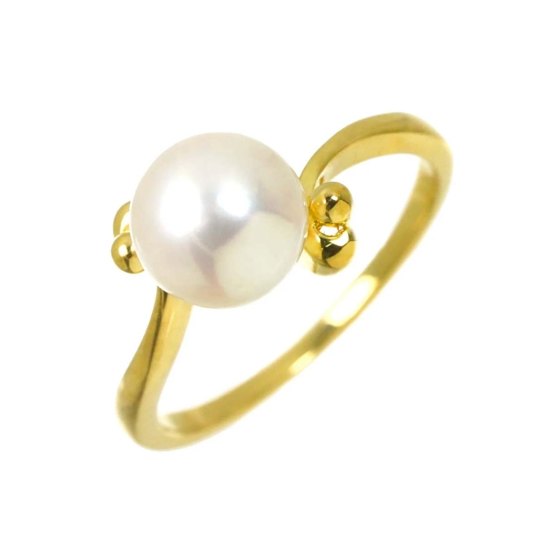 MIKIMOTO AKOYA PEARL RING 750: MIKIMOTO Akoya Pearl Ring 750 Brand: MIKIMOTO Type/Style: Ring Material: 750 Yellow Gold, Color: Yellow Gold Size: 5.5-5.75(US) Accessories: None Accessories Notice: When purchasing pre-ow