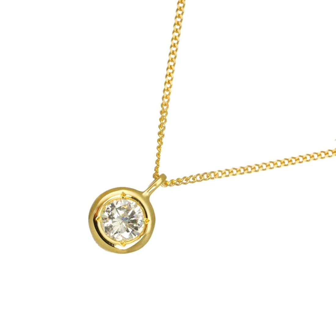 DIAMOND NECKLACE YELLOW GOLD 750: Diamond Necklace Yellow Gold 750 Brand: Unbranded Type/Style: Necklace Material: 750 Yellow Gold, Main Stone Natural Color: Yellow Gold Size: internal circumference of the chain:15.2inch-1.40inch Top 