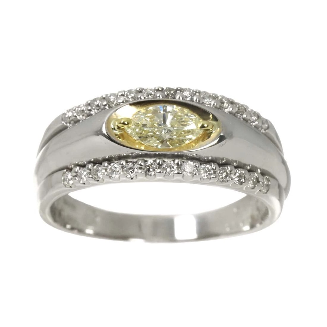 DIAMOND RING WG PT750 - 2