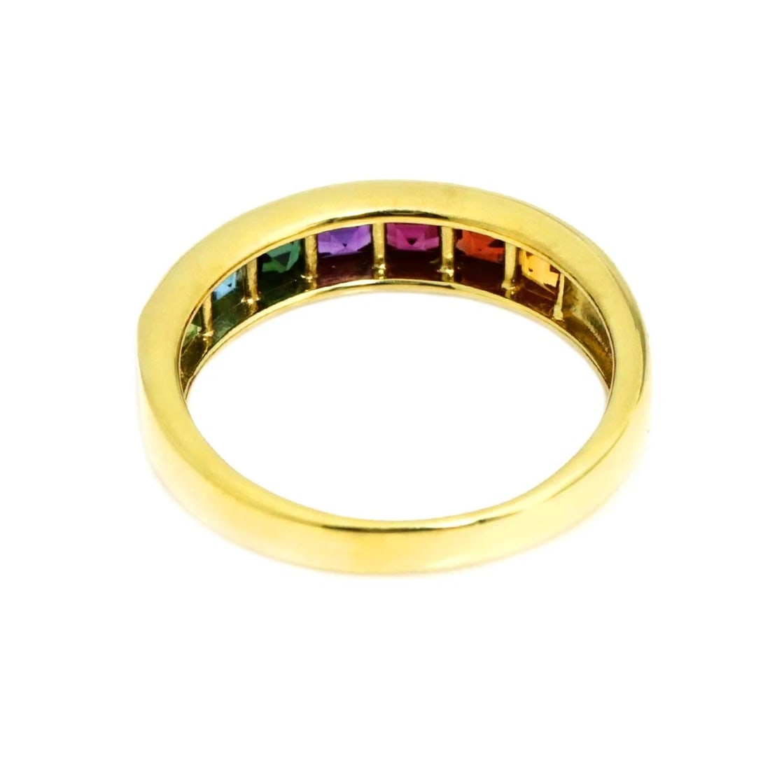 MULTI STONE RING YG 750 - 5