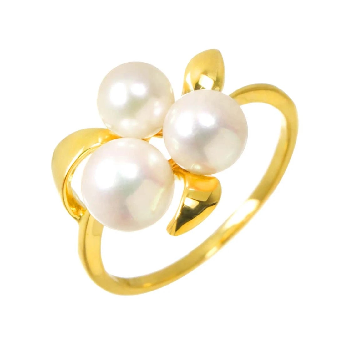 MIKIMOTO AKOYA PEARL RING: MIKIMOTO Akoya Pearl Ring Brand: MIKIMOTO Type/Style: Ring Material: 750 Yellow Gold, Color: Yellow Gold Size: 4.5(US) Accessories: None Accessories Notice: When purchasing pre-owned goods, please