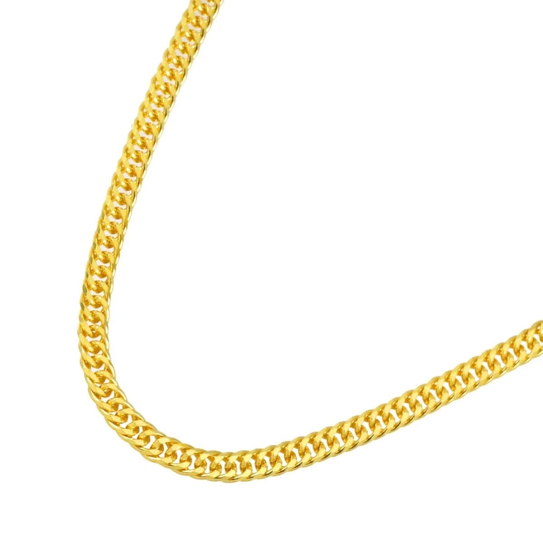 KIHEI CHAIN NECKLACE: Kihei chain Necklace Brand: Unbranded Type/Style: Necklace Material: 999 Yellow Gold, Color: Gold Size: Inner circumference:17.7inch Width:(max.) 3.2mm Accessories: None Accessories Notice: When