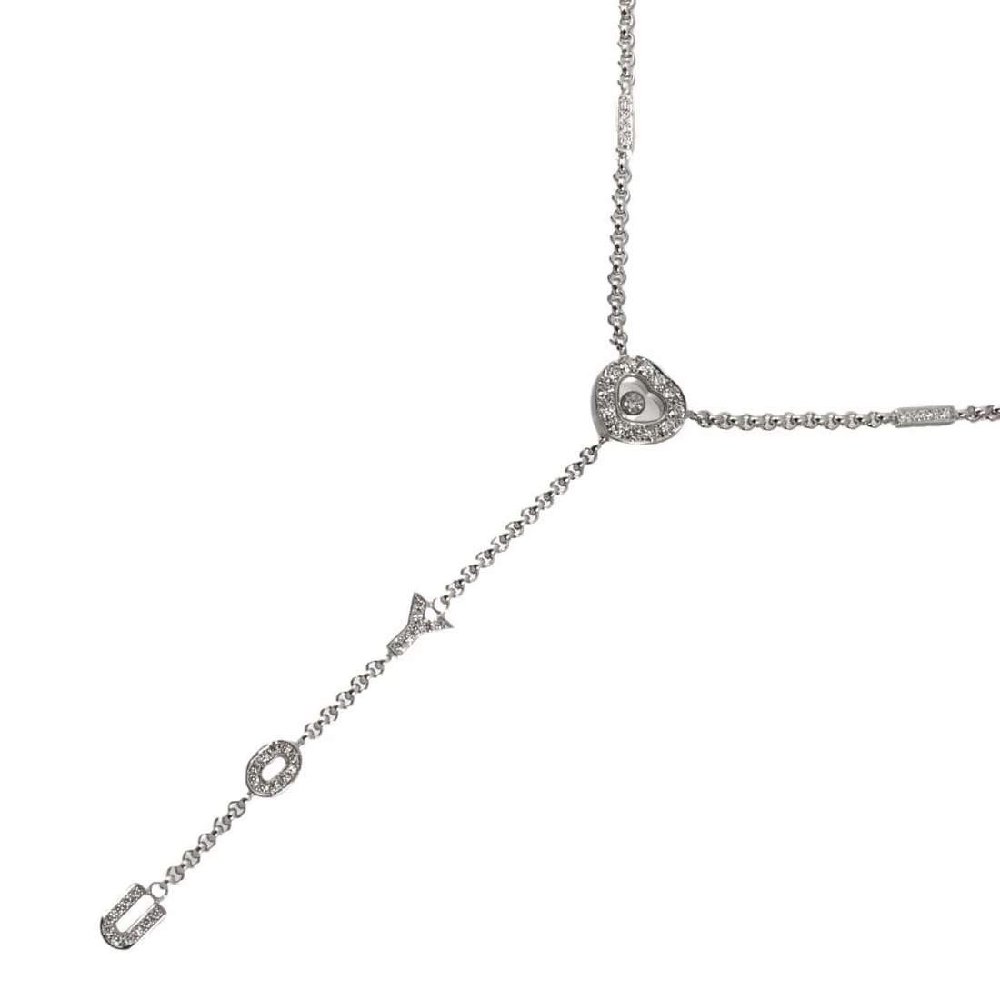 CHOPARD HAPPY DIAMOND HEART I LOVE YOU NECKLACE (1 of 5)