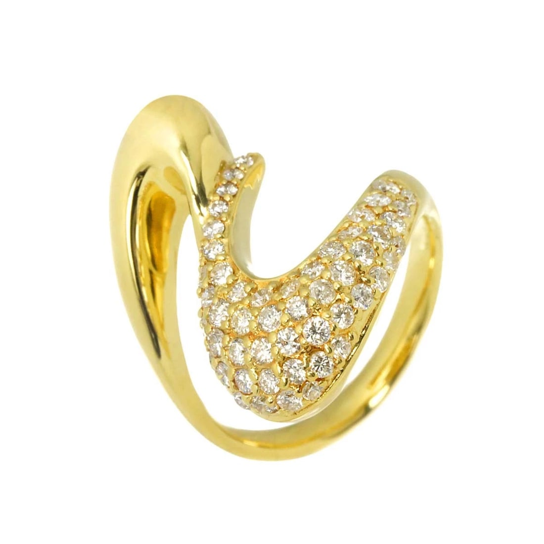 DIAMOND RING YELLOW GOLD 750: Diamond Ring Yellow Gold 750 Brand: Unbranded Type/Style: Ring Material: 750 Yellow Gold, Color: Yellow Gold Size: 5-5.25(US) Accessories: None Accessories Notice: When purchasing pre-owned goods,