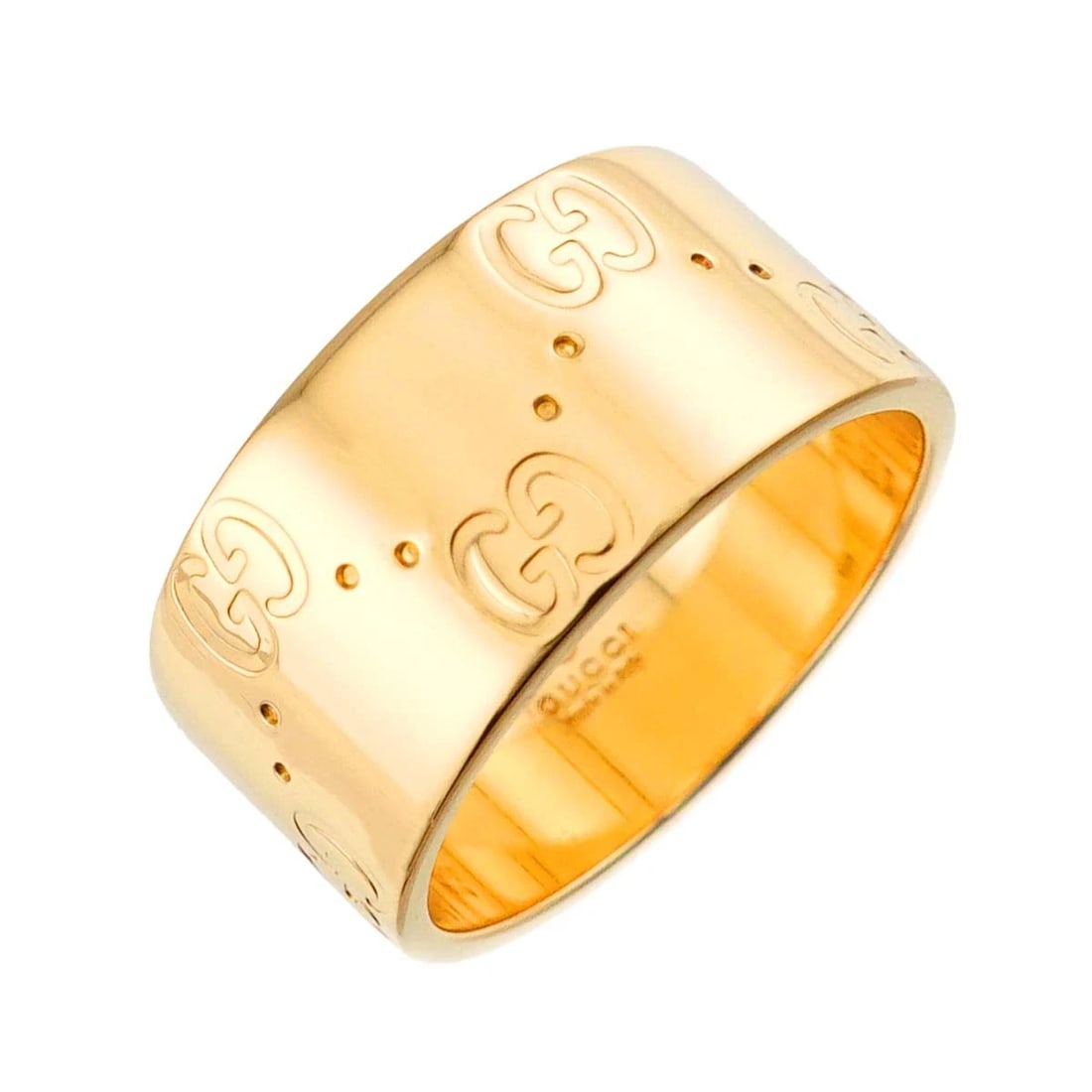 GUCCI ICON WIDE RING YELLOW GOLD 750: GUCCI Icon Wide Ring Yellow Gold 750 Brand: GUCCI Type/Style: Ring Material: 750 Yellow Gold, Color: Yellow Gold Size: 5-5.25(US) Accessories: None Accessories Notice: When purchasing pre-owned