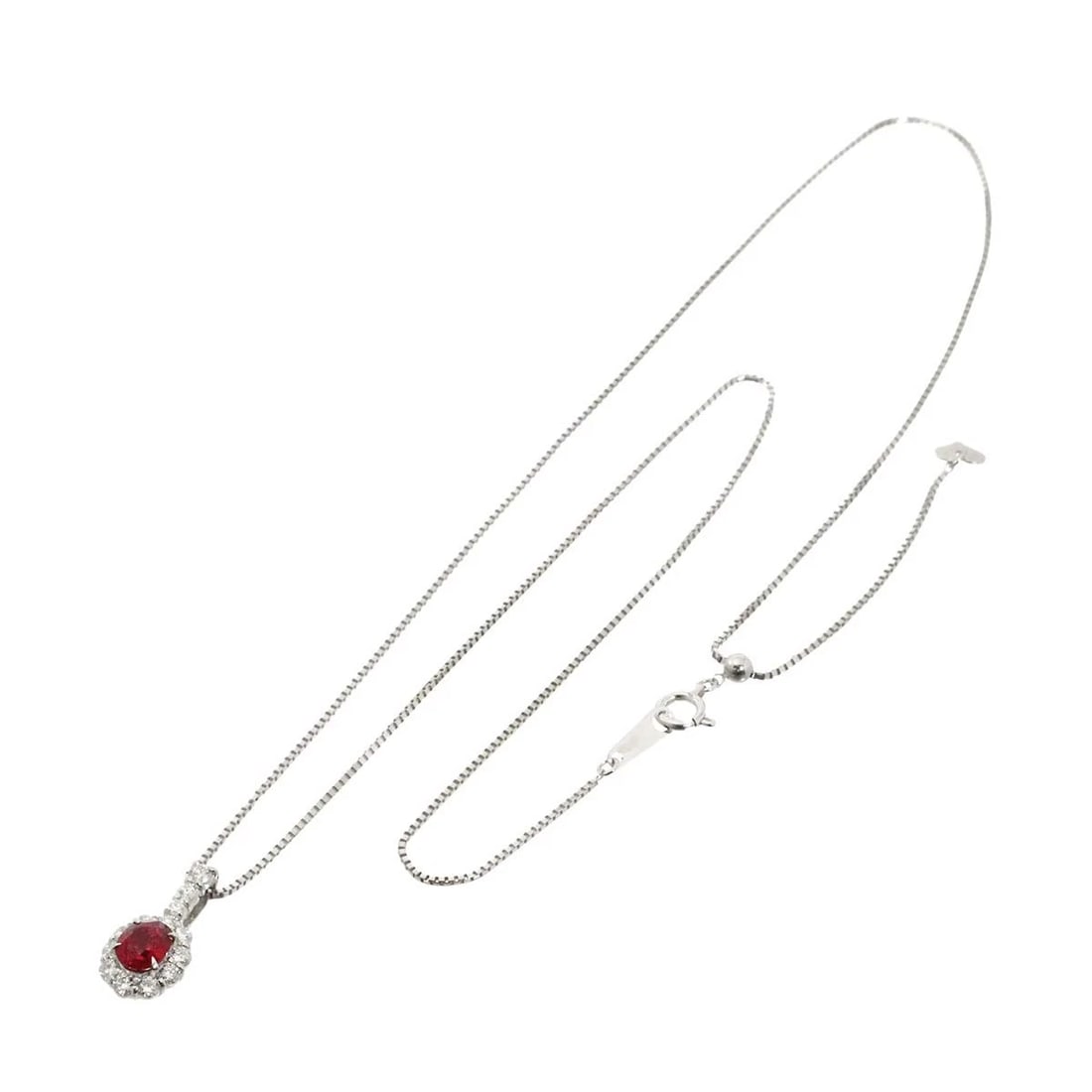 RUBY DIAMOND NECKLACEWHITE GOLD 750 - 2