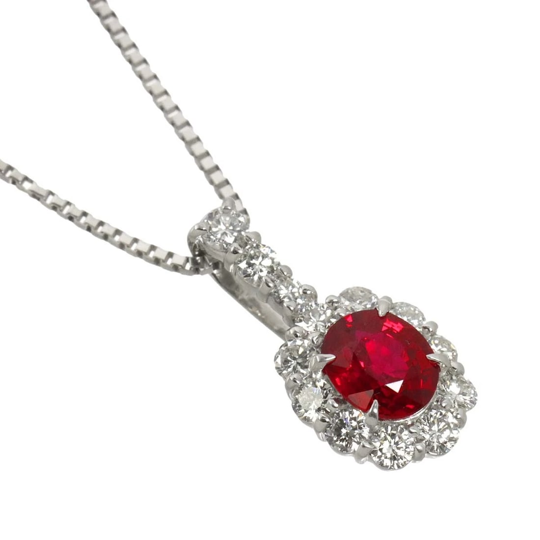 RUBY DIAMOND NECKLACEWHITE GOLD 750 - 3