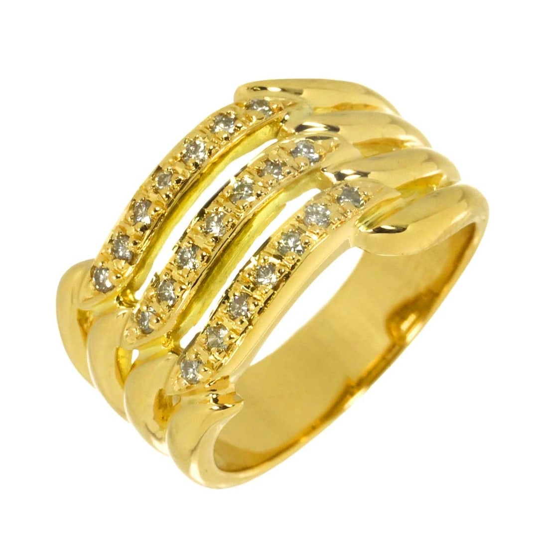 DIAMOND RING YELLOW GOLD 750: Diamond Ring Yellow Gold 750 Brand: Unbranded Type/Style: Ring Material: 750 Yellow Gold, Color: Yellow Gold Size: 5.75-6(US) Accessories: None Accessories Notice: When purchasing pre-owned goods,